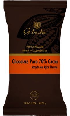 Barra Chocolate 70% Cacau Gobeche Adoçado com Açúcar Mascavo - 1,01 kg 1