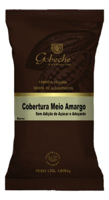 Barra Cobertura Meio Amargo Gobeche Sem Açúcar E Sem Adoçante - 1,01 kg 1