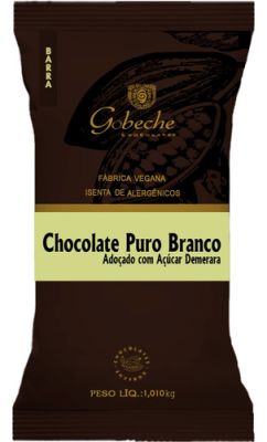 Barra Chocolate Branco Ao Leite De Coco Gobeche Adoçado Açúcar Demerara - 1,01 kg 1
