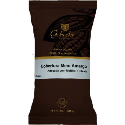 Barra Cobertura Meio Amargo Gobeche Adoçado com Maltitol - 1,01 kg 1